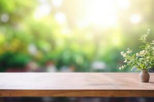AI generated podium promotion product table photo