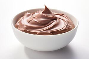 AI generated delicious chocolate pudding mockup photo