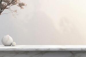 AI generated podium promotion product table photo