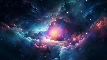 AI generated the nebula is shown in this image. AI generated image Pro Photo