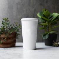 AI generated photo coffee paper mug