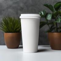 AI generated photo coffee paper mug