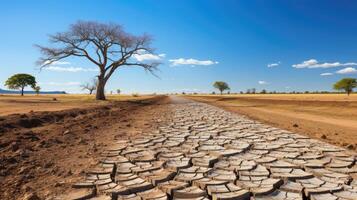 AI generated global warming climate change enviorment drought, ai photo