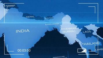bangladesh Karta bakgrund användbar för politik, val, resa, Nyheter och sporter evenemang video