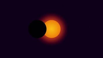 Soleil éclipse dans le ciel. une rare moment lorsque le lune complètement blocs le Soleil video