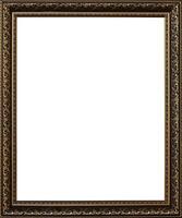 Isolated Photo Frame, Wooden Antique Photo Frame with blank mockup