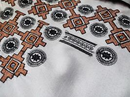 beautiful Arabic textures and patterns on Muslim clothes photo