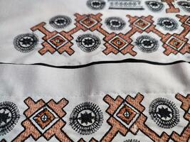 beautiful Arabic textures and patterns on Muslim clothes photo
