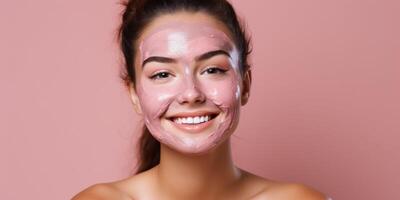 AI generated Woman Wearing White Mask photo