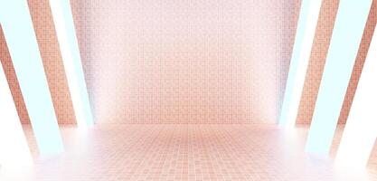 Floor walls and laser lights Modern scene 3D illustration photo