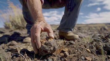 AI generated The thrill of discovery, Meteorite hunting guides for identifying and collecting cosmic treasures from our universe. photo