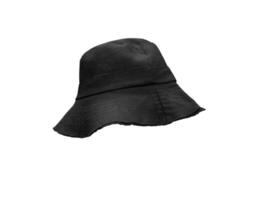 Black bucket hat isolated on white background photo