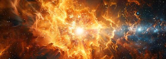 ai generado supernovas iluminar espacio con explosivo energía, calificación el final de estrella vida ciclos en un deslumbrante cósmico espectáculo. foto