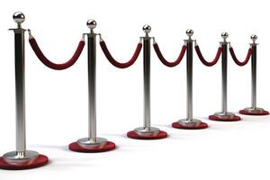AI Generated Velvet Ropes and Stanchions photo