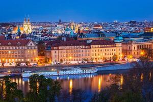 Evening view of Prague photo