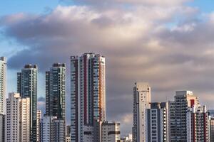 Cloudy evening over the skyline of Tatuape, Sao Paulo, Brazil. photo