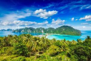 Green tropical island photo