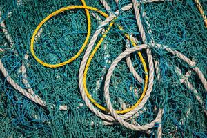 pescar red y cuerdas foto