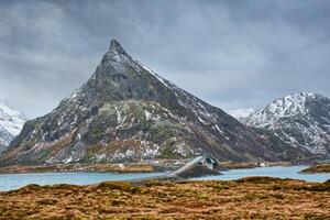 Fredvang Bridges. Lofoten islands, Norway photo