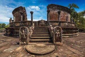 Ancient Vatadage Buddhist stupa photo