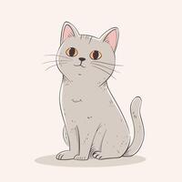 Cute cat illustration vector