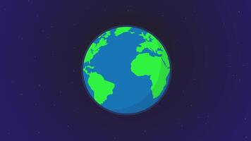 animiert Video von Planet Erde rotierend im Raum, geeignet zum Bewegung Grafik Hintergründe, Lernen Videos, und Wissenschaft Erläuterung Videos.