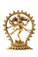 estatua de shiva nataraja - señor de danza aislado foto