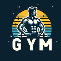 Gym center logo, logo design for gym center vector