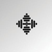 gimnasio centrar logo, logo diseño para gimnasio centrar vector