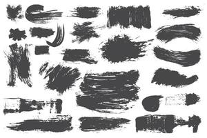 Set of black paint  ink brush strokes  brushes  lines. vector elements