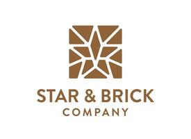 Elegant and Simple Star Symbol Logo Design vector