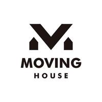 Letter M House Home Roofing Building Real Estate Logo Design vector