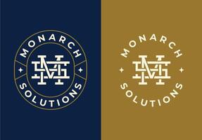 MS or SM Monogram Initial Letter Logo Design for your brand identity vector