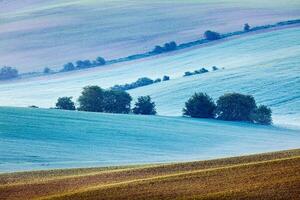 laminación paisaje de sur moravia en el Mañana foto