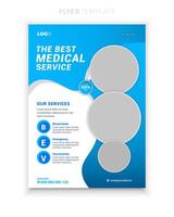 Medical healthcare multipurpose flyer and clinic design or brochure cover template vector