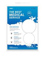 Medical healthcare multipurpose flyer and clinic design or brochure cover template vector