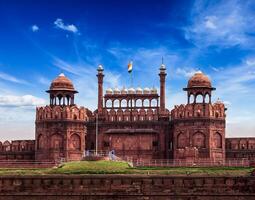 rojo fuerte lal qila famoso punto de referencia de Delhi, India foto