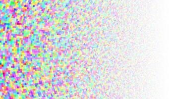 Modern vector abstract background with a pixelated pattern and light gradient transition. Web banner design with vibrant colorful digital texture.  Tech-themed artwork with  copy space.