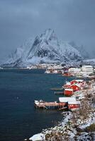 reine pescar aldea, Noruega foto