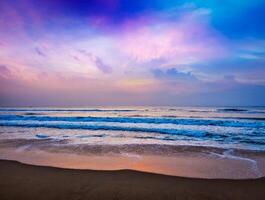 Peaceful ocean sunrise photo