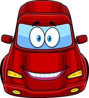 sonriente linda coche dibujos animados personaje. vector mano dibujado ilustración aislado en transparente antecedentes