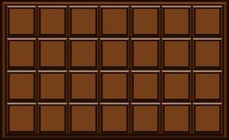 Cartoon Brown Chocolate Bar. Vector Hand Drawn Illustration Isolated On Transparent Background