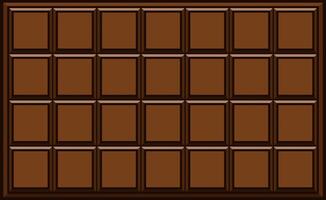 Cartoon Brown Chocolate Bar. Vector Hand Drawn Illustration Isolated On Transparent Background