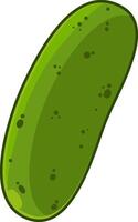Cartoon Fresh Green Cucumbers. Vector Hand Drawn Illustration Isolated On Transparent Background