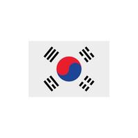 south korea flag icon vector