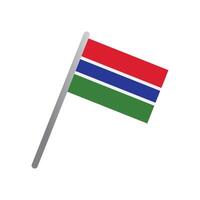 gambian flag icon vector