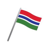 gambian flag icon vector