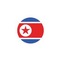 north korea flag icon vector