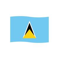 Saint lucia flag icon vector