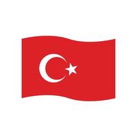 Turquía bandera icono vector